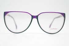 Vintage Atrio 614 Violet Green Transparent Oval Eyeglasses Frame