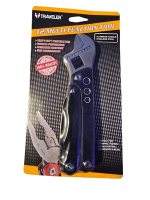Traveler  12 In 1 Multi Function Tool With Pouch