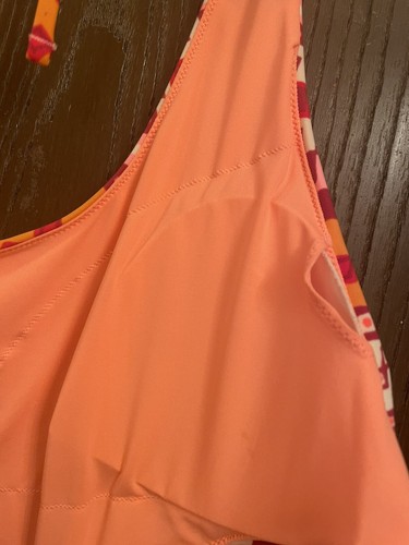 Aerie Halter Cut Out One Piece Long Swimsuit Bright Colors NWOT XL - Picture 7 of 10