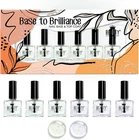 12 x Base Coat & Top Coat Nail Polish in 2 Luxury Boxes Clear 10 ML Big Bottles