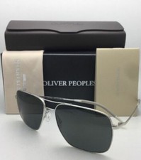 New Grey Polarized OLIVER PEOPLES Sunglasses CLIFTON 1150-S 5036/P2 Silver Frame