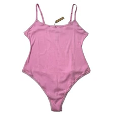 SKIMS Lace Pointelle Cami Bodysuit Bubble Gum 3X