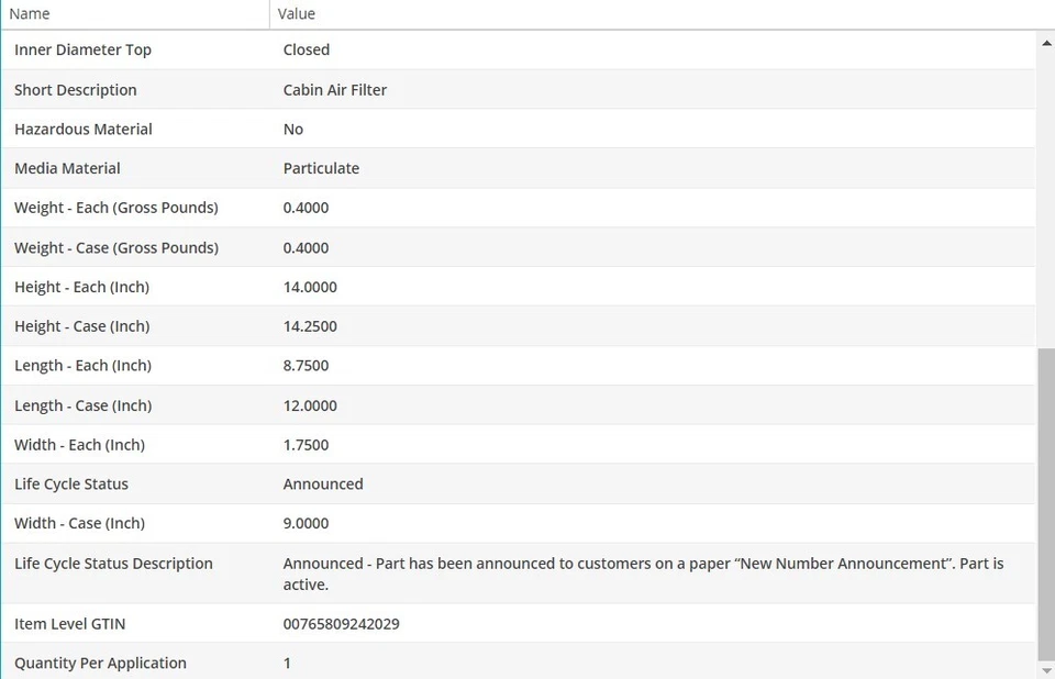Оригинальный воздушный фильтр салона WIX для Porsche 911 1999-2015 - Изображение 3 из 3