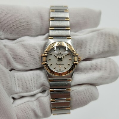 Omega Constellation Ladies Mother of Pearl Dial Two-Tone Quartz