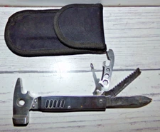 Deluxe Camping Tool, w/ Hammer, Kife, Saw, Screw Driver, Can Opener Hex