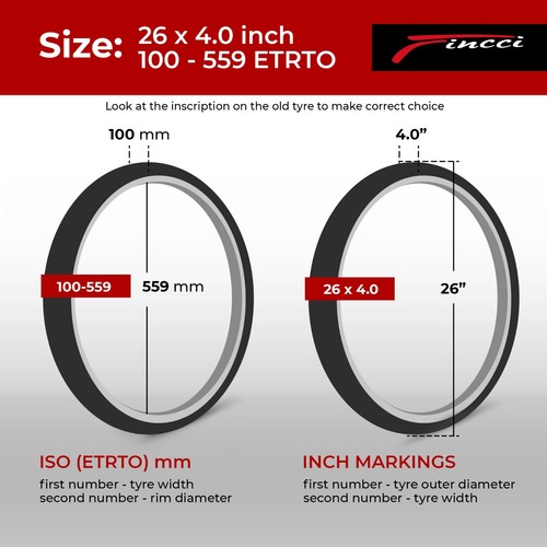 26 x 4.0 Fat Tyre 100-559 Mountain MTB Mud Dirt Bike Offroad Bicycle - Picture 2 of 5