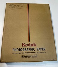 Box of 1947 KODAK Kodabromide photo paper F-4 SW 144 sheets 8x10 Almost full