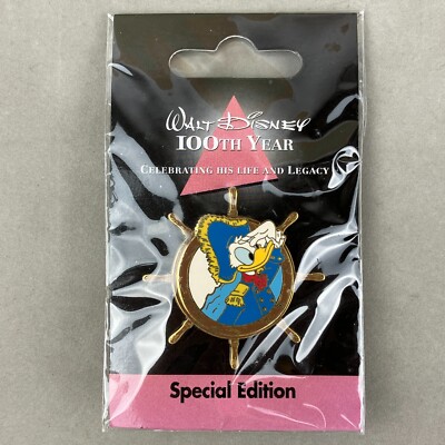 ドナルドダック スペシャルエディション 100周年記念エナメルピン Disney Store Donald Duck Special Edition 100th Year Anniversary