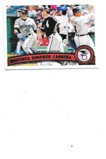 2011 Topps AL 2010 Homerun Leaders Baseball Card #202 Cabrera, Konerko Bautista