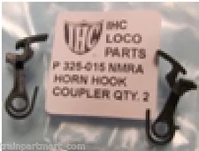 2 OF P325-015 IHC & MEHANO NMRA HORN HOOK COUPLERS FOR IHC & MEHANO DIESELS NEW