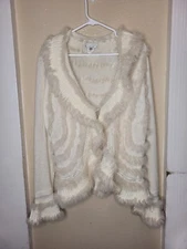 Solitaire Sweater Vintage Angora Rabbit Womens Size Medium 