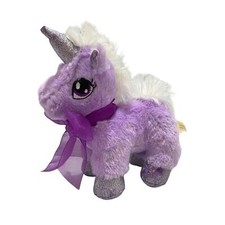 Dan Dee Collectors Choice Sparkle Glitter Purple Unicorn Plush Toy 7 X 8 Inch