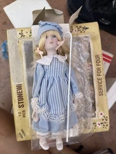 Vintage 8" Porcelain Blonde Hair Doll