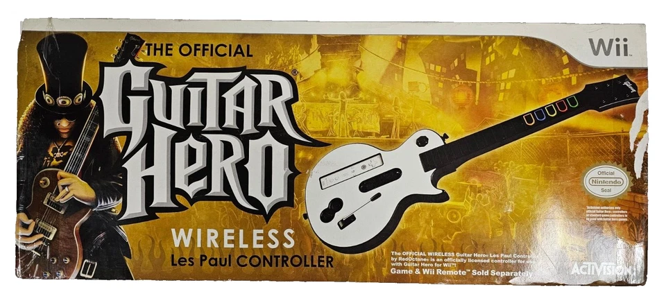 New Open Box Guitar Hero Wireless White Les Paul Guitar Controller Nintendo Wii - Image 2 of 4