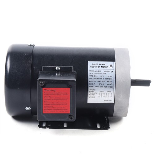 3 Phasen 2 PS Elektromotor 3450 U/min 56C Rahmen TEFC 208-230/460 Volt SHDC 5/8" - Bild 5 von 14