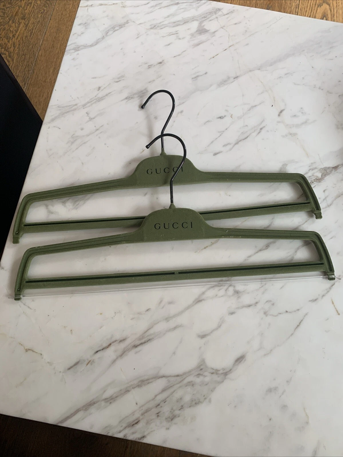 Gucci CANGER Original Véritable Vert Velours Feutre Pantalon Pantalon Écharpe 2 Pièces