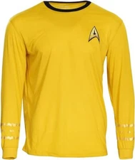 Unisex Star Trek Kirk Long Sleeve Halloween Costume Cosplay Replica shirt