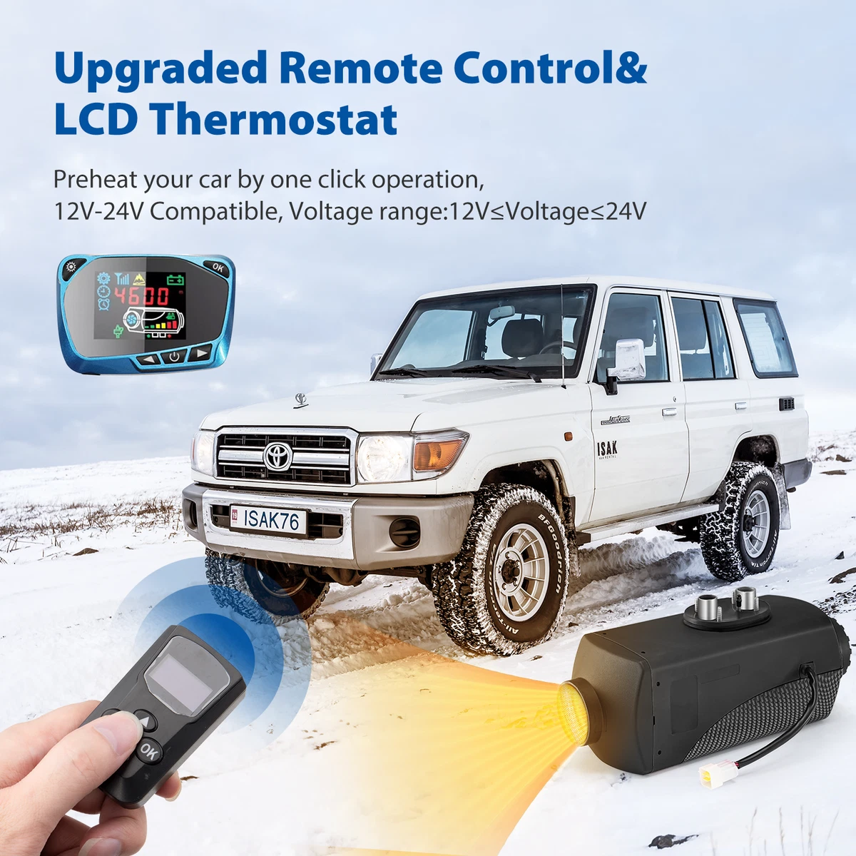 Renoster® Air Diesel Heater 12-24V 2KW 5KW 8KW New LCD Thermostat Car  Caravan | eBay