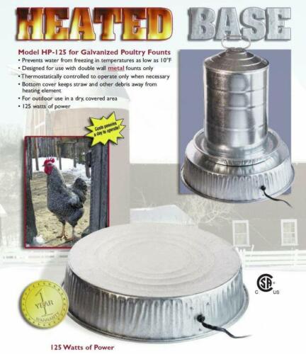 FARM INNOVATORS HEATED CHICKEN BIRD POULTRY METAL WATER BOWL FOUNTAIN BASE ONLY - Picture 1 of 3