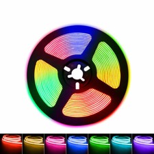 COB RGB LED Strip Light 840LED DC 24V 12V Flexible Ribbon RGB Tape TV Backlight