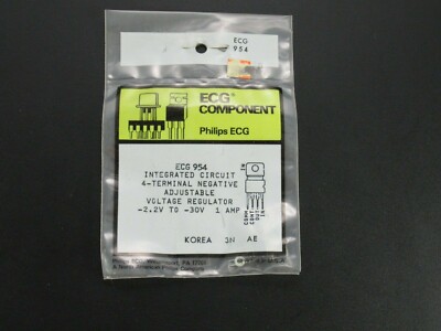 ECG 954 Integrated circuit 4 Terminal negative adj. regulator (NTE) (L CB)