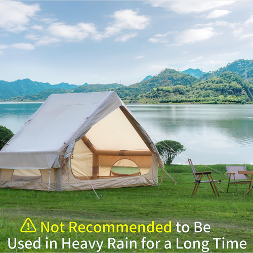 4-6 Person Inflatable Glamping Tent Easy Setup,Waterproof,12 Mesh Windows w/Pump - Picture 2 of 17