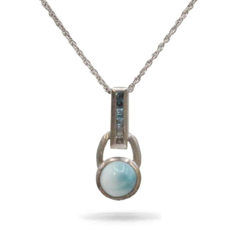 Маралаго Аква Ларимар Штейн Стерлинг Зильбер Халскетт Дамен Шмак для тебя 30090₽