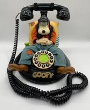 Vintage Disney Telemania Goofy Animated Talking Phone Works