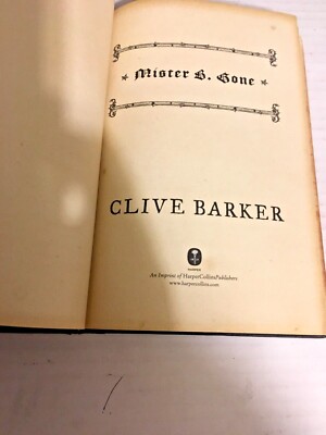 Mister B Gone Clive Barker | eBay
