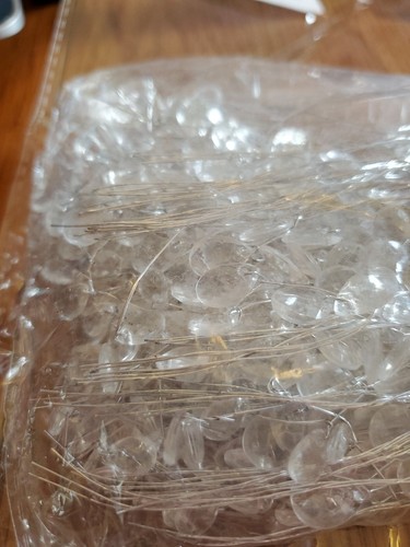 50 piece Acrylic Crystal Floral Picks Silver & Clear new - Picture 4 of 6