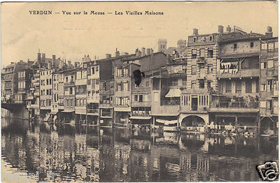 VERDUN - View of the Meuse - The old houses ..... (Ref. H4041)