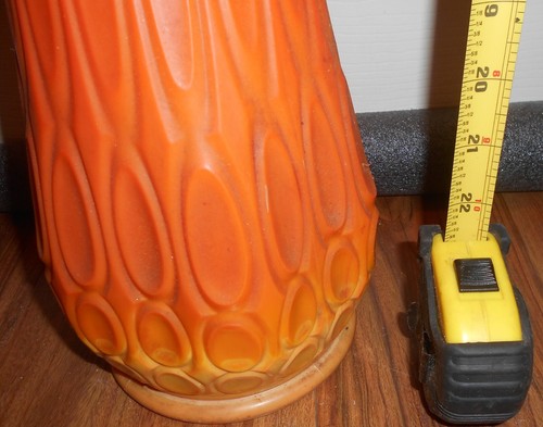 Vintage 24 inch Orange Vase - Afbeelding 6 van 8