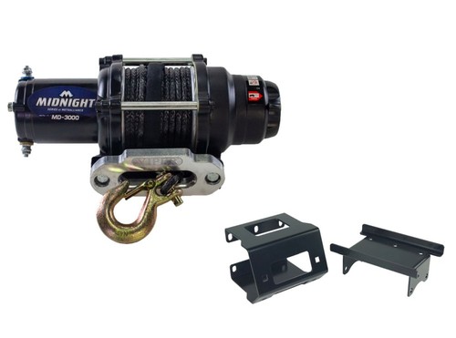 Viper 50 Ft Winch 3000 lb Black w/ Mount For Polaris Sportsman XP 550 2009-14 - Foto 1 di 8