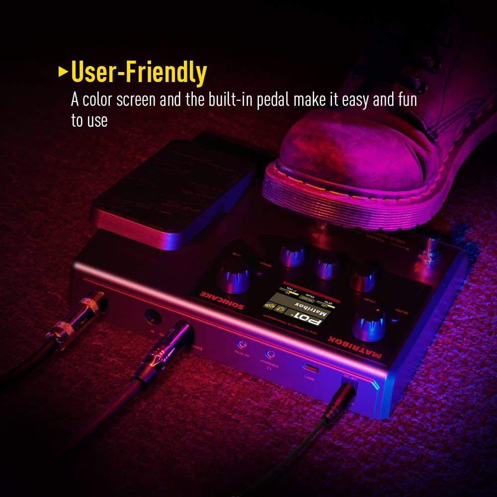 SONICAKE Multi-Effects Pedal with 130 Effects Amp Modeling IR Cabinet Simulation