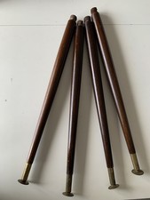 Vintage Tischbein 4er Set Holz braun Tischfuß Gewinde Möbelbein Nierentisch