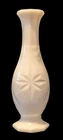 Vintage 1950's MCM Starburst White Milk Glass 7 Inch Pedestal Bud Vase