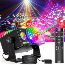 Party Lights, DJ Disco Light Disco Ball Light Sound Activated Strobe Stage Li...