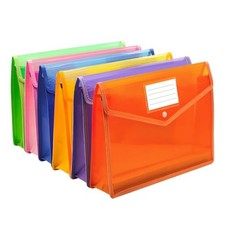 Plastic Expanding File Folder, Envelope Folders for 6 Pack Multicolor
