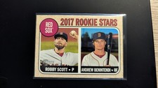 2017 Topps Heritage #314 Red Sox Robby Scott Andrew Benintendi Rookie RC