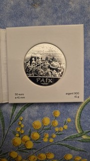 50 Euros Astérix & la Paix Argent 2015