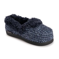 MUK LUKS Women's Anais Moccasin Slippers Dark Blue Medium
