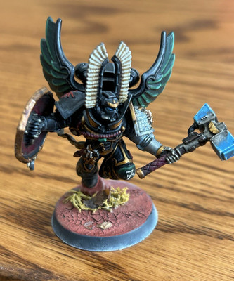 Dark Angels Captain with Jump pack painted