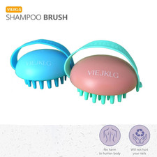 Hair Scalp Massager Brush Soft Silicone Shampoo Scrubber Anti Dandruff Shower To