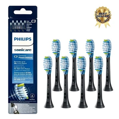 8er Pack Philips Sonicare C3 Ersatzbürsten Premium Plaque Control Bürstenköpfe~