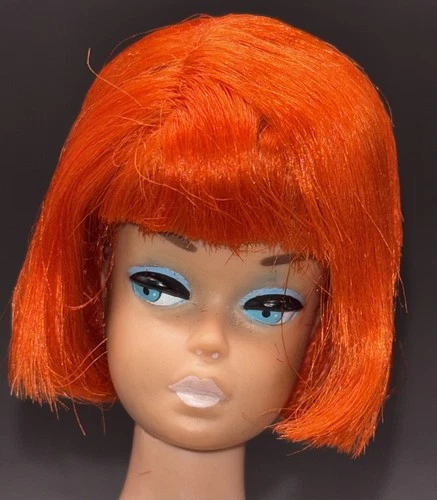 VINTAGE 1965 BARBIE COLOR MAGIC WIG CARROT ORANGE WIG AMERICAN GIRL STYLE
