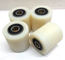 4pk 2" Nylon Roller Wheel & Bearings CNC Guiding Wheel Flat Belt Idler 1/2" Bore