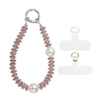 Kristall Perlen Handy-AnhäNger (14Cm, Rosa) - FüR Handy Lanyard Kette