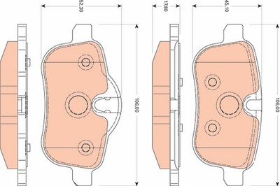 GDB1827 TRW Bremsbelagsatz, Scheibenbremse für BMW