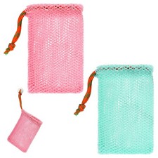 Mesh Soap Bag, 2 PCS Soap Savers Bar-Soap Pouch Exfoliating Mesh Soaps Bags f...