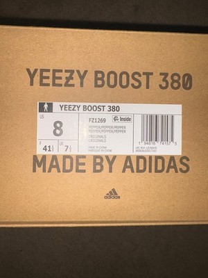 Size 8 - adidas Yeezy Boost 380 Pepper Non-Reflective